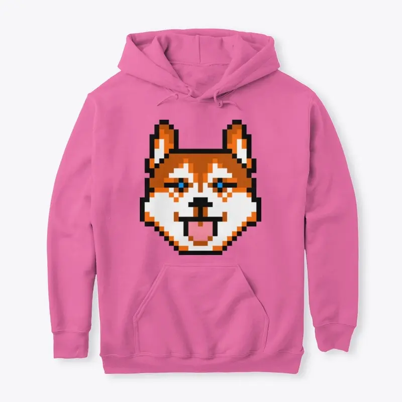 Red Husky Dog Pixel Art