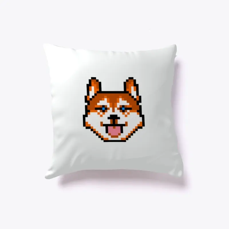 Red Husky Dog Pixel Art